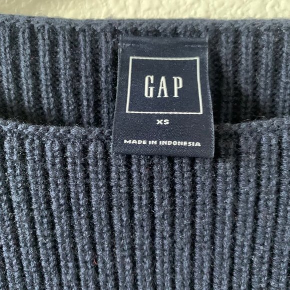 Gap Nautical Stripe Boatneck Sweater Ribbed Knit - Picture 3 of 7